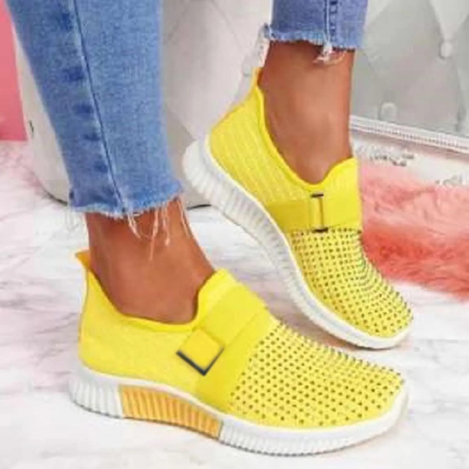 SBGMoSJ 8.5 Wide Womens Running Sneakers Walking Shoes Women Wide Width Size 9 W 8.5 Wide Womens Sneakers Running Casual Wedge Sneakers for Women Comfortable Dressy Zapatos Confortables para Mujer
