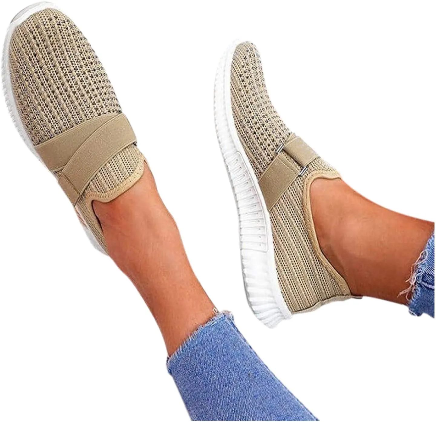 SBGMoSJ Black Platform Sneakers for Women Women's Athletic Shoes Wide Width Womens Shoes Casual Fall Loafers Womens Fashion Sneakers Lightweight Walking Casual Slip Ons Athletic Shoes Women Running