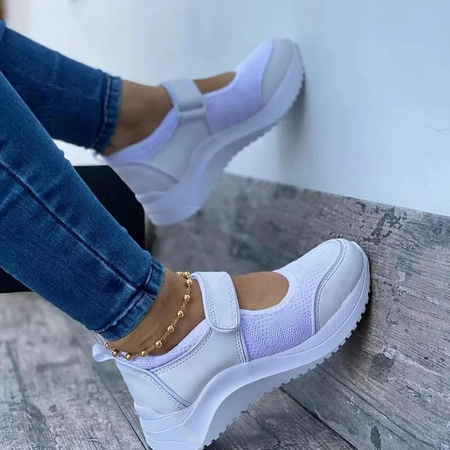SBGMoSJ Chunky Sneakers for Women 2023 Black Orthopedic Shoes for Women Wide Toe Womens Slip On Tennis Shoes Size 7 Womens Sneakers Size 8 Trendy Womens Shoes Slip Ons Flats Fall 2023