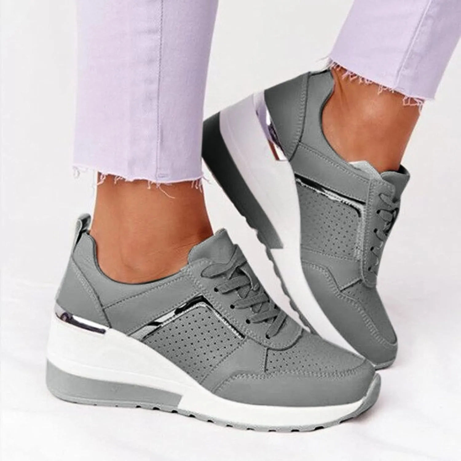SBGMoSJ Womens Walking Shoes Slip On Sneakers Wide Width Slip On Walking Shoes Women 9.5 Black Shoes Women Wide Heel Womens Casual Sneakers Black and White Black Slip On Tennis Shoes Female