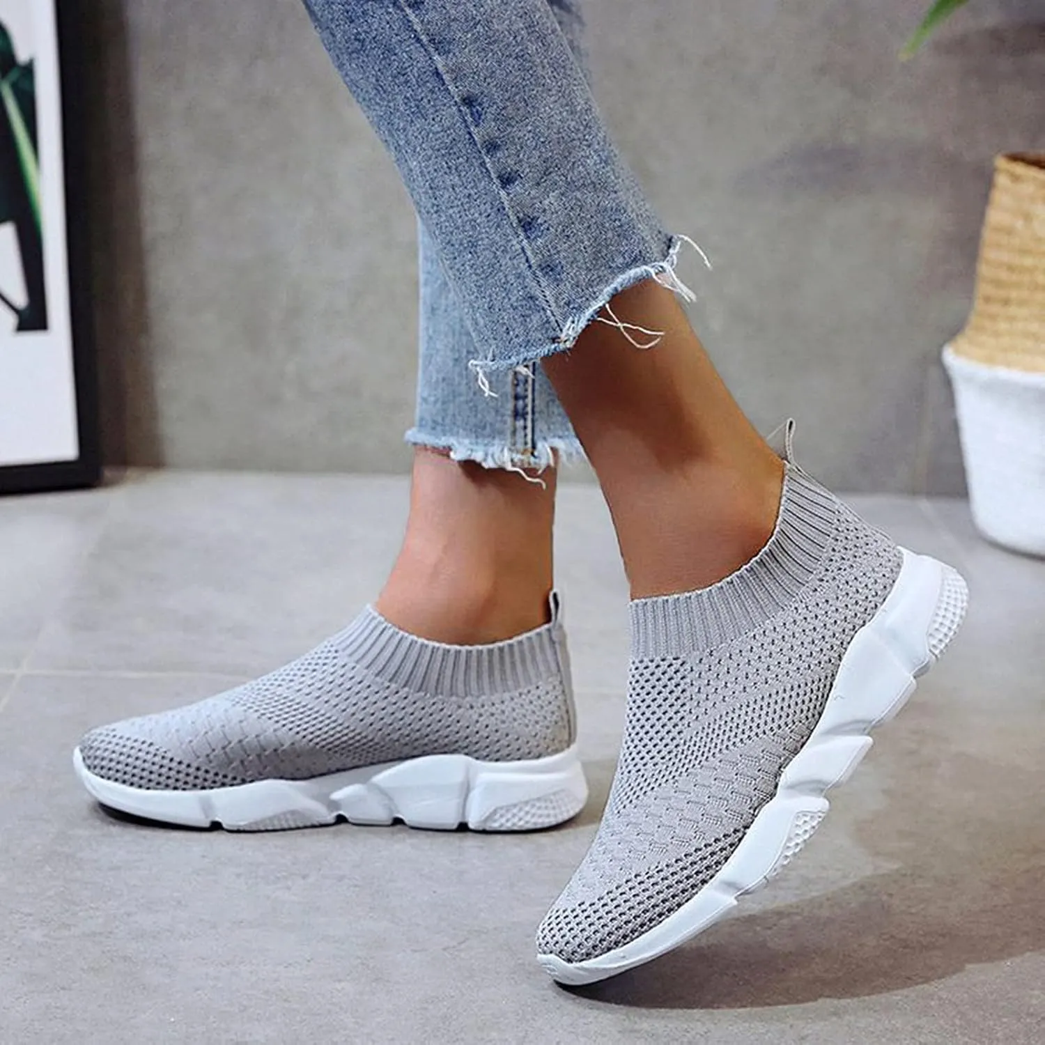 SBGMoSJ Womens Walking Shoes Wide Width Office Black Walking White Shoes Women Size 5 Womens Sneakers Size 7.5 Wide Slip On Womens Black High Top Fashion Sneakers Size 11 Wide Slip On Shoes for Women