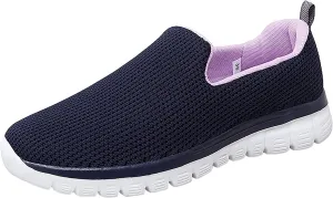 Size 11w Walking Sneakers for Women Comfy Shoes for Women for Work Office Black Sneakers for Women Size 11 White Womens Sneakers Slip On Orthopedic Tennis Shoes for Women Arch Support