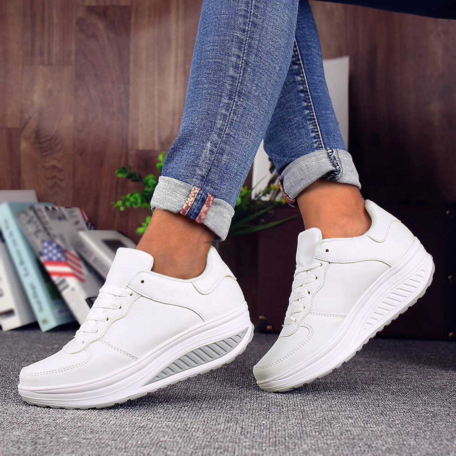 Size 8w Womens High Top Sneakers Slip On Shoes Women Comfortable Winter Slip On Gym Shoes Black Casual Sneakers for Women 2023 Zapatos De Tacones para Mujer Elegantes Negros
