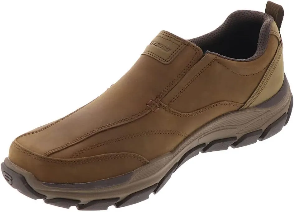 Skechers USA Men's Respected-Lowry Goodyear Rubber Low Profile Bike Toe Slip on Loafer