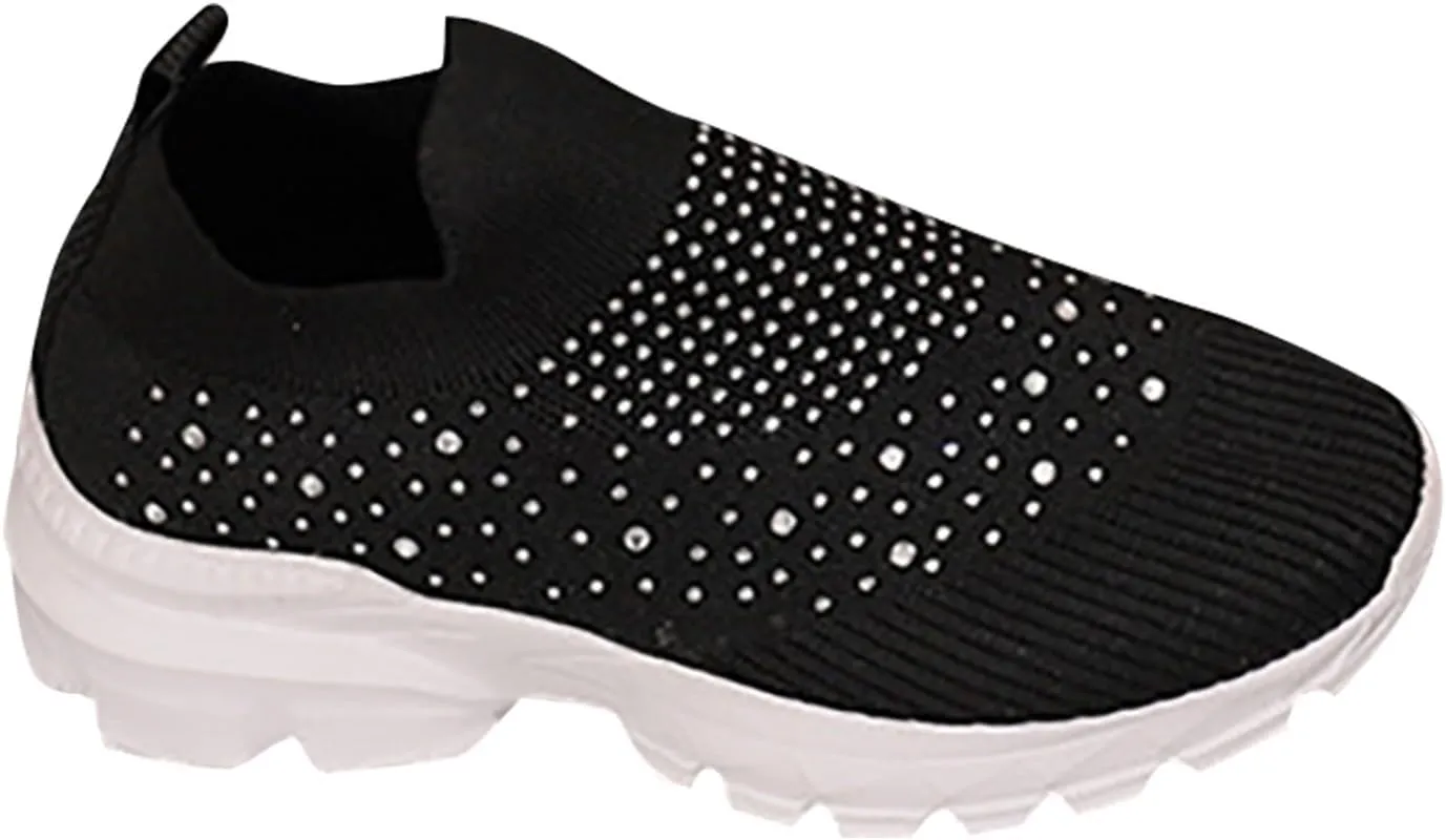 Slip On Shoes Women Mesh Breathable Black Casual Shoes Dress Sneakers Men's Athletic Sneakers Lightweight Breathable Platform Tennis Shoe Loafers Shoe