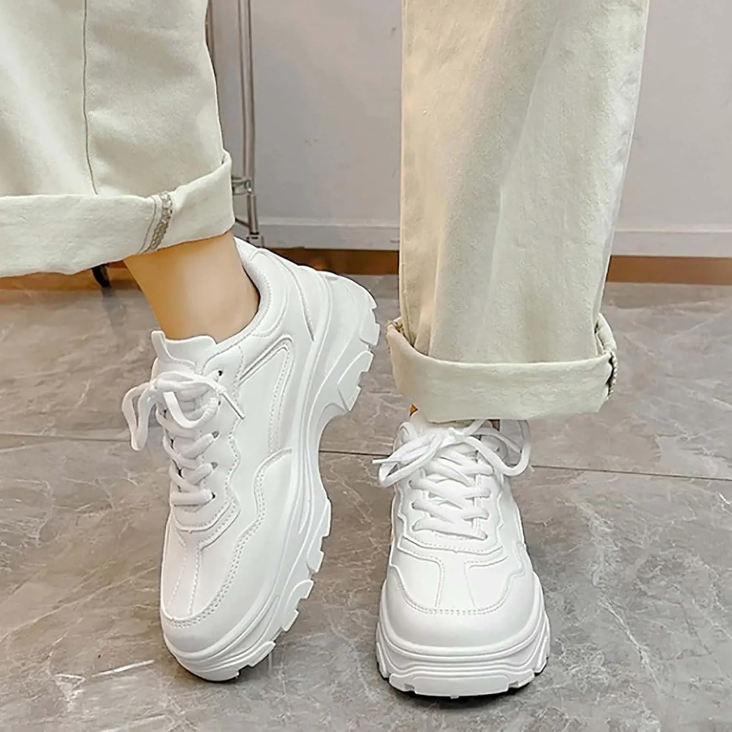 Slip On Sneakers Women Mens Casual Shoes Women's Slip on Shoes Comfort Cute Casual Slip On Lightweight Women Loafers Shoes Casual Women's Sneakers in White in Wide Width