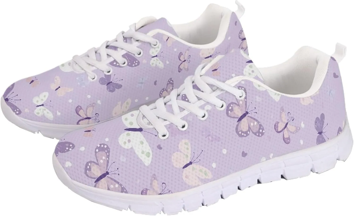 Sports Trainer Running Shoes for Women Teens Girls Causal Travel Sneaker Walking Low Heel Lace up Breathable Flexible