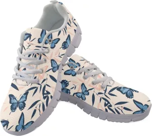 Sports Trainer Running Shoes for Women Teens Girls Causal Travel Sneaker Walking Low Heel Lace up Breathable Flexible