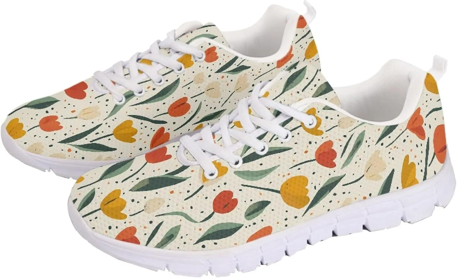 Sports Trainer Running Shoes for Women Teens Girls Causal Travel Sneaker Walking Low Heel Lace up Breathable Flexible