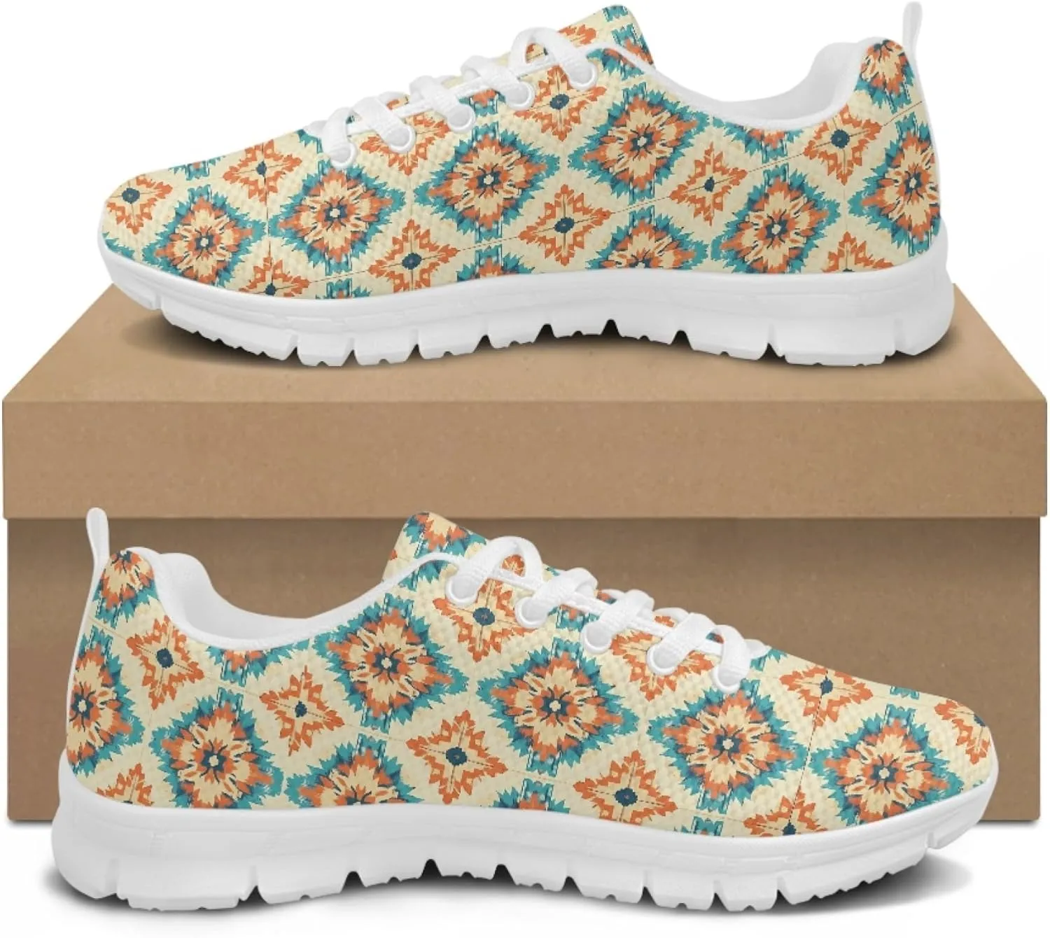 Sports Trainer Running Shoes for Women Teens Girls Causal Travel Sneaker Walking Low Heel Lace up Breathable Flexible