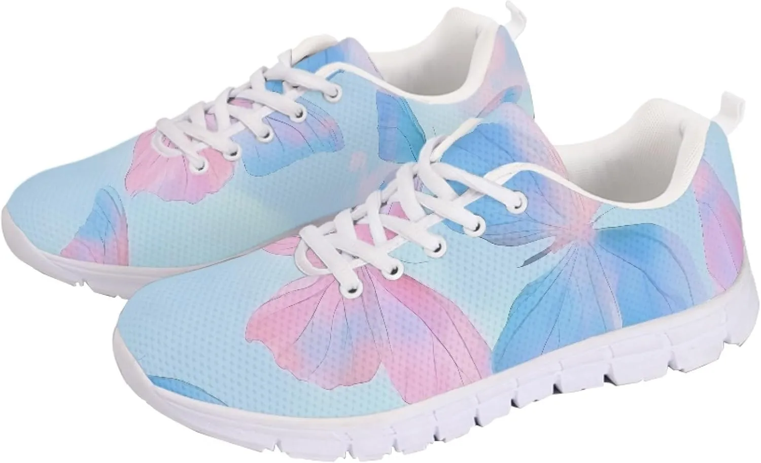 Sports Trainer Running Shoes for Women Teens Girls Causal Travel Sneaker Walking Low Heel Lace up Breathable Flexible
