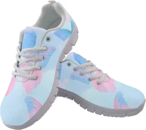 Sports Trainer Running Shoes for Women Teens Girls Causal Travel Sneaker Walking Low Heel Lace up Breathable Flexible