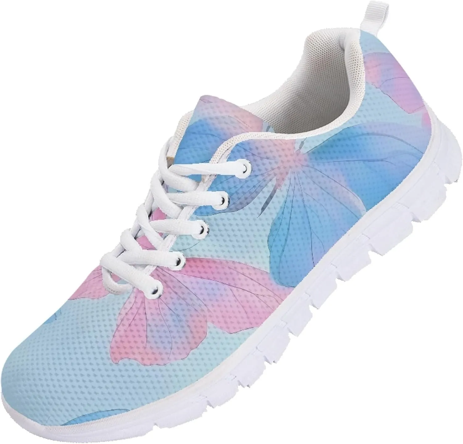 Sports Trainer Running Shoes for Women Teens Girls Causal Travel Sneaker Walking Low Heel Lace up Breathable Flexible