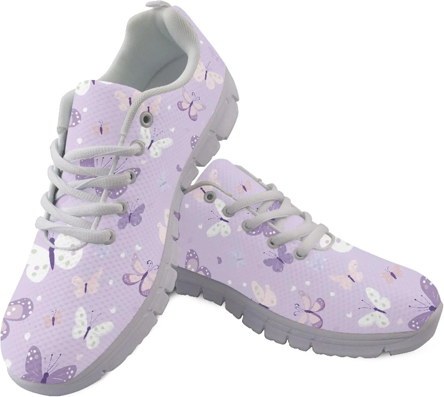 Sports Trainer Running Shoes for Women Teens Girls Causal Travel Sneaker Walking Low Heel Lace up Breathable Flexible