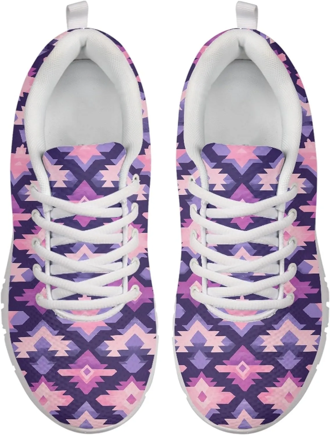 Sports Trainer Running Shoes for Women Teens Girls Causal Travel Sneaker Walking Low Heel Lace up Breathable Flexible