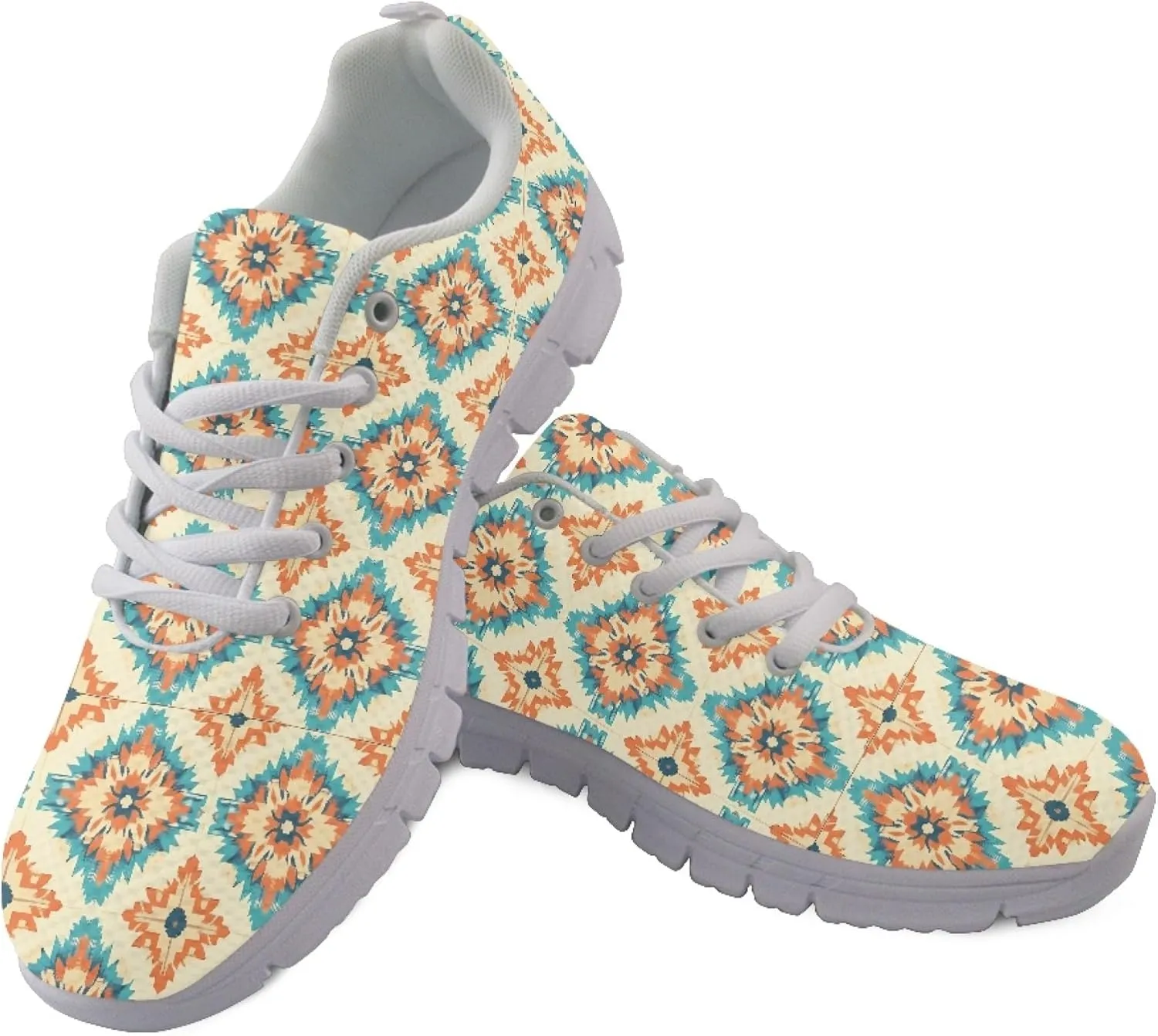 Sports Trainer Running Shoes for Women Teens Girls Causal Travel Sneaker Walking Low Heel Lace up Breathable Flexible