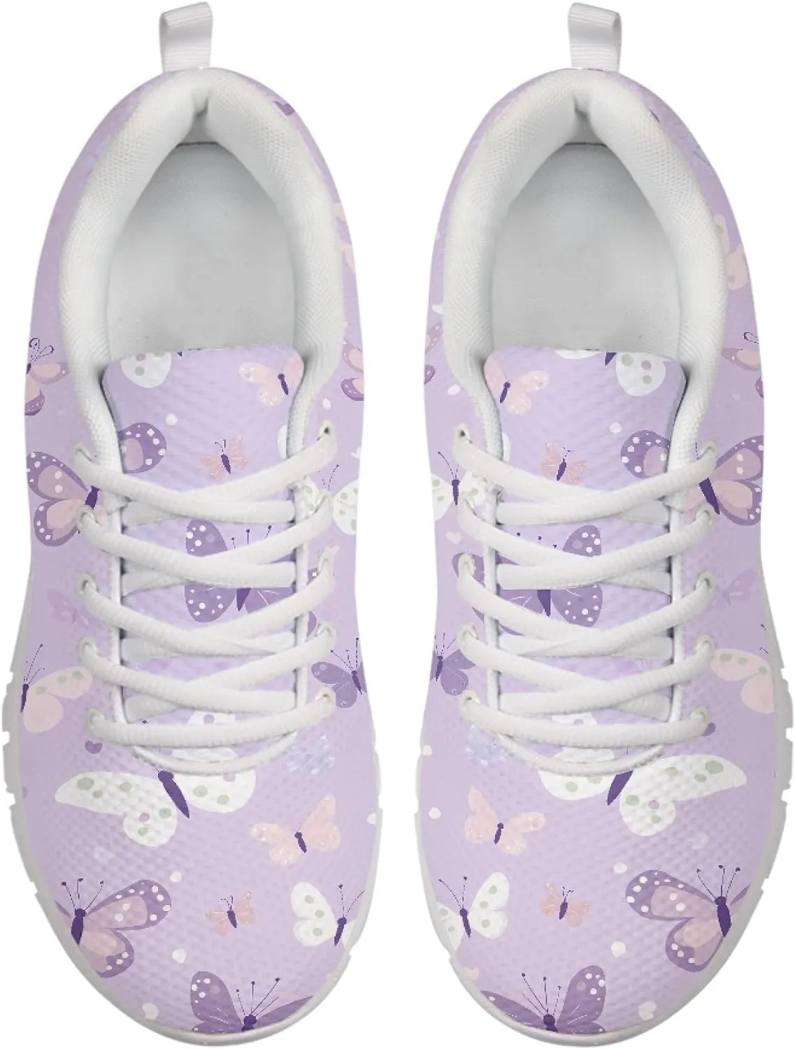 Sports Trainer Running Shoes for Women Teens Girls Causal Travel Sneaker Walking Low Heel Lace up Breathable Flexible