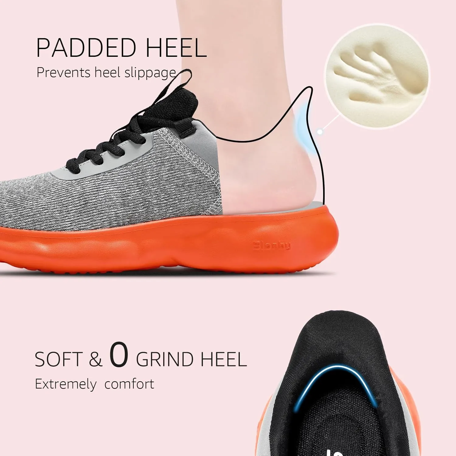 STQ Road Running Shoes for Womens Breathable Cushion Tennis Walking Sneakers Women Athletic Gym Workout Sport Training Fitness Cushioned Lightweight Comfort Plantar Fasciitis