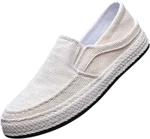 Tennis Walking Shoes 2022 Men's New Spring and Fisherman's Shoes Canvas Thick Soled Slip On