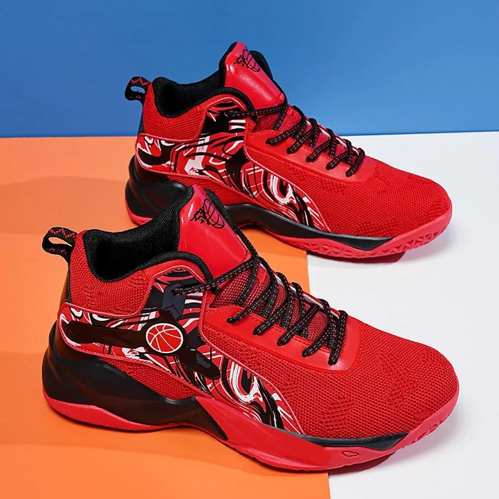 Unisex's High Top Lightweight Fly-Weaving Running Jogging Sneakers Sports Tennis Basketball Shoes