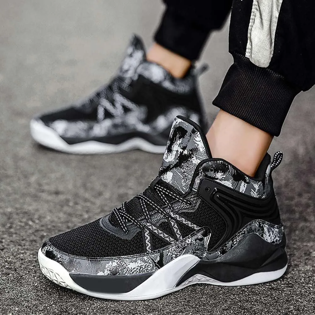 Unisex's High Top Lightweight Fly-Weaving Running Jogging Sneakers Sports Tennis Basketball Shoes