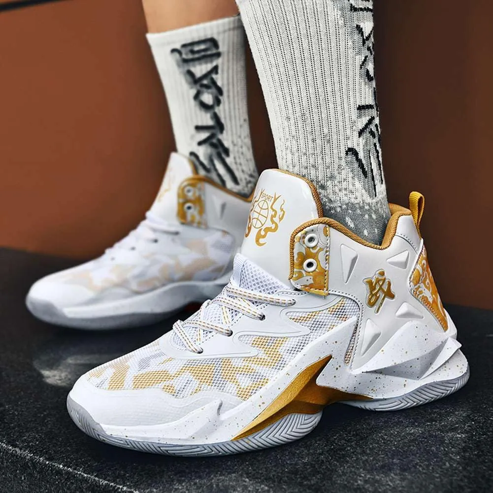 VAXAV Unisex High Top Basketball Shoes Outdoor Sports Sneakers Athletic Running Tennis Shoes