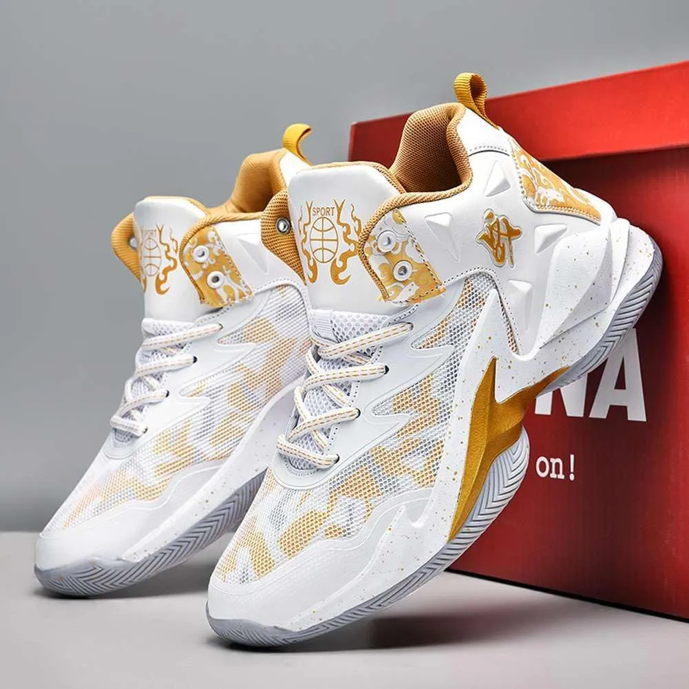 VAXAV Unisex High Top Basketball Shoes Outdoor Sports Sneakers Athletic Running Tennis Shoes