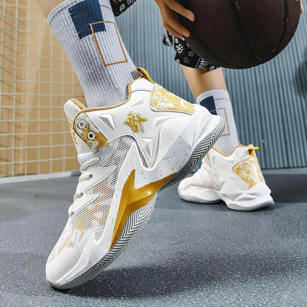 VAXAV Unisex High Top Basketball Shoes Outdoor Sports Sneakers Athletic Running Tennis Shoes