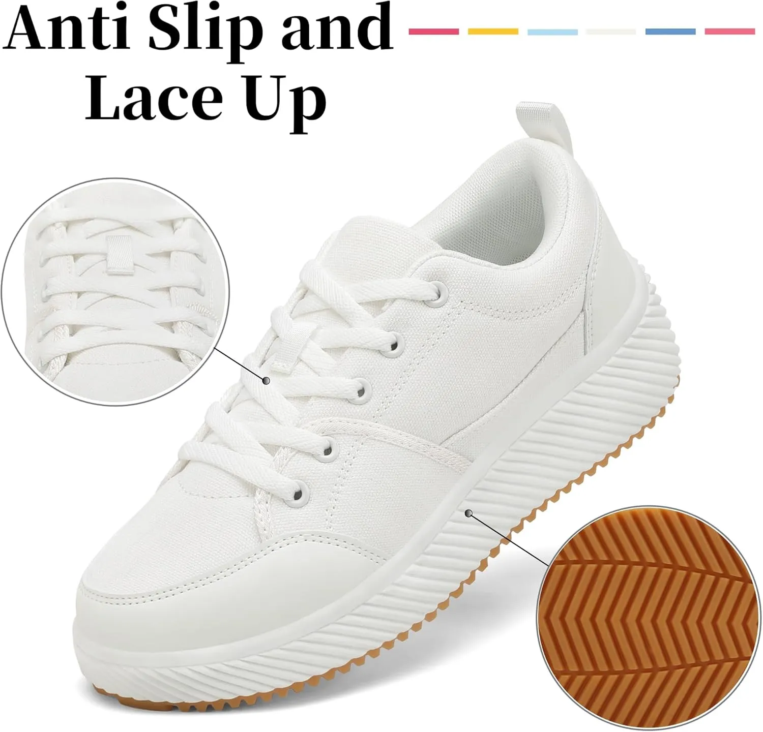 VZQ Platform Sneakers for Women,Comfortable Low Top Braided Womens Chunky Sneakers Casual Classic Tennis Shoes for Walking