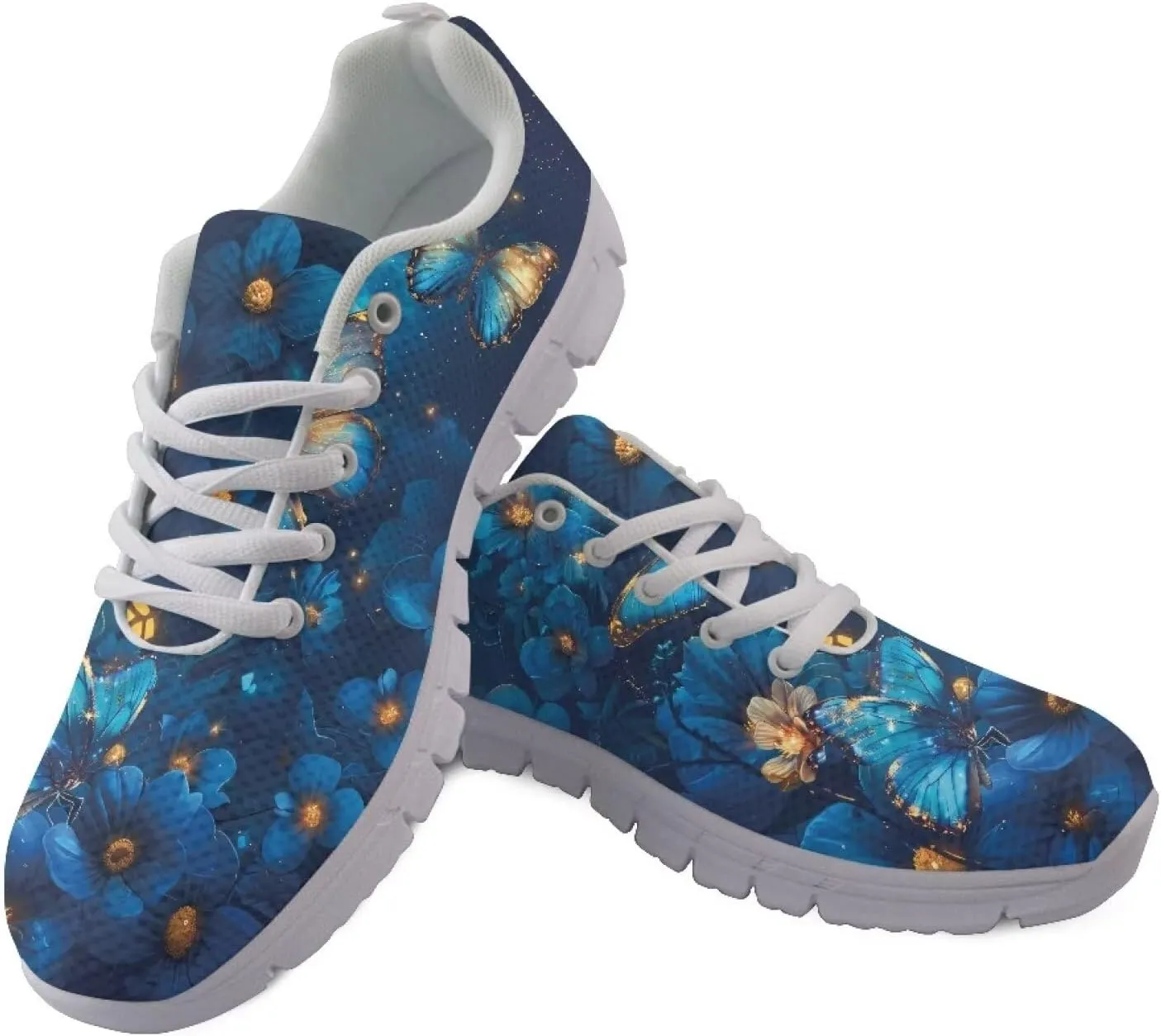 Walking Shoes Lightweight Cushioned Athletic Sneakers Women Casual Anti-Slip Camping Shoes for Travel US 5-12 White Sole