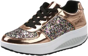 Wedge Fashion Sneakers for Women 2023 Zapatos CóModos Y Elegantes De Piso para Mujer Women's Running Shoes Black and White Black Casual Sneakers for Women Platform Women's Black Slip On Dress Shoes