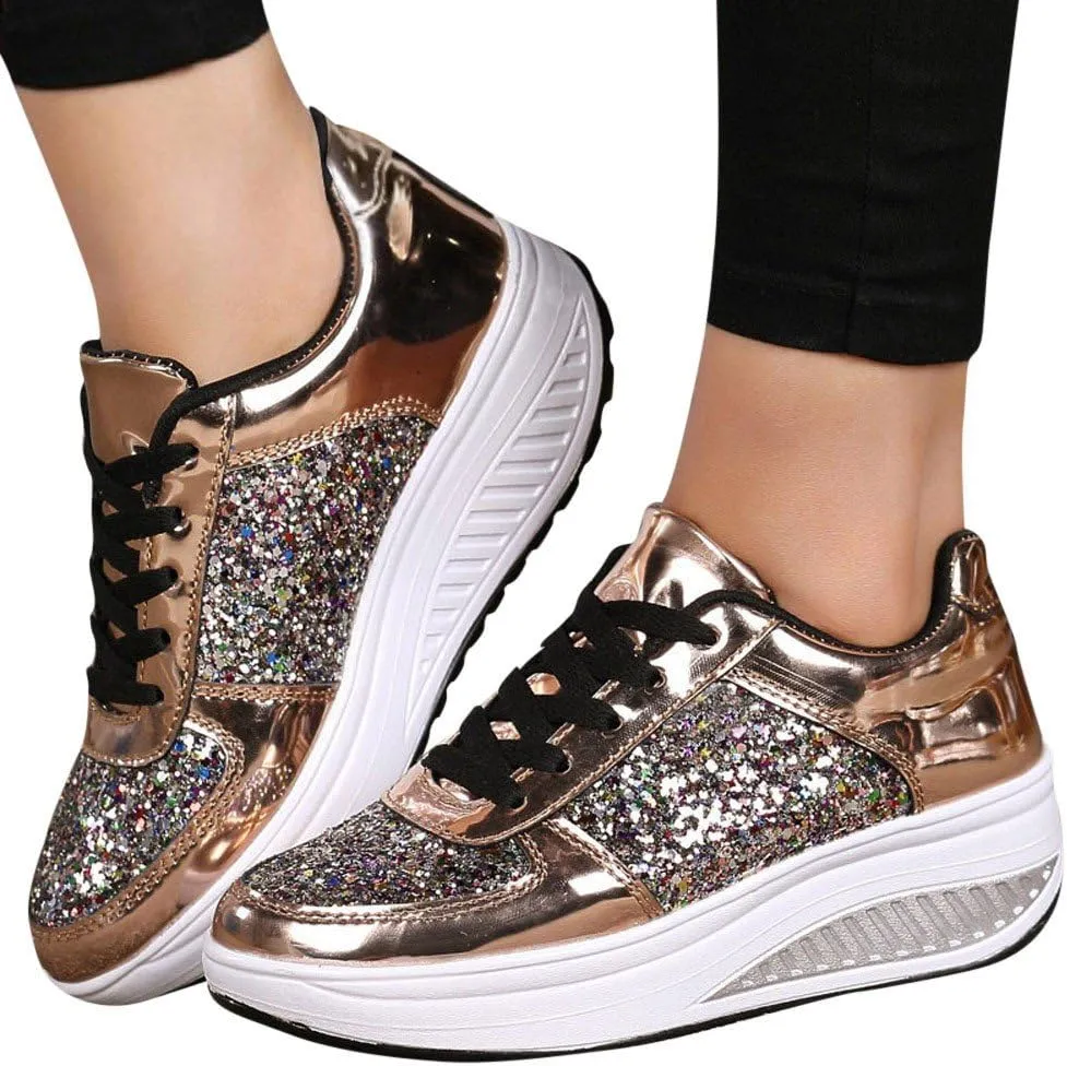 Wedge Fashion Sneakers for Women 2023 Zapatos CóModos Y Elegantes De Piso para Mujer Women's Running Shoes Black and White Black Casual Sneakers for Women Platform Women's Black Slip On Dress Shoes