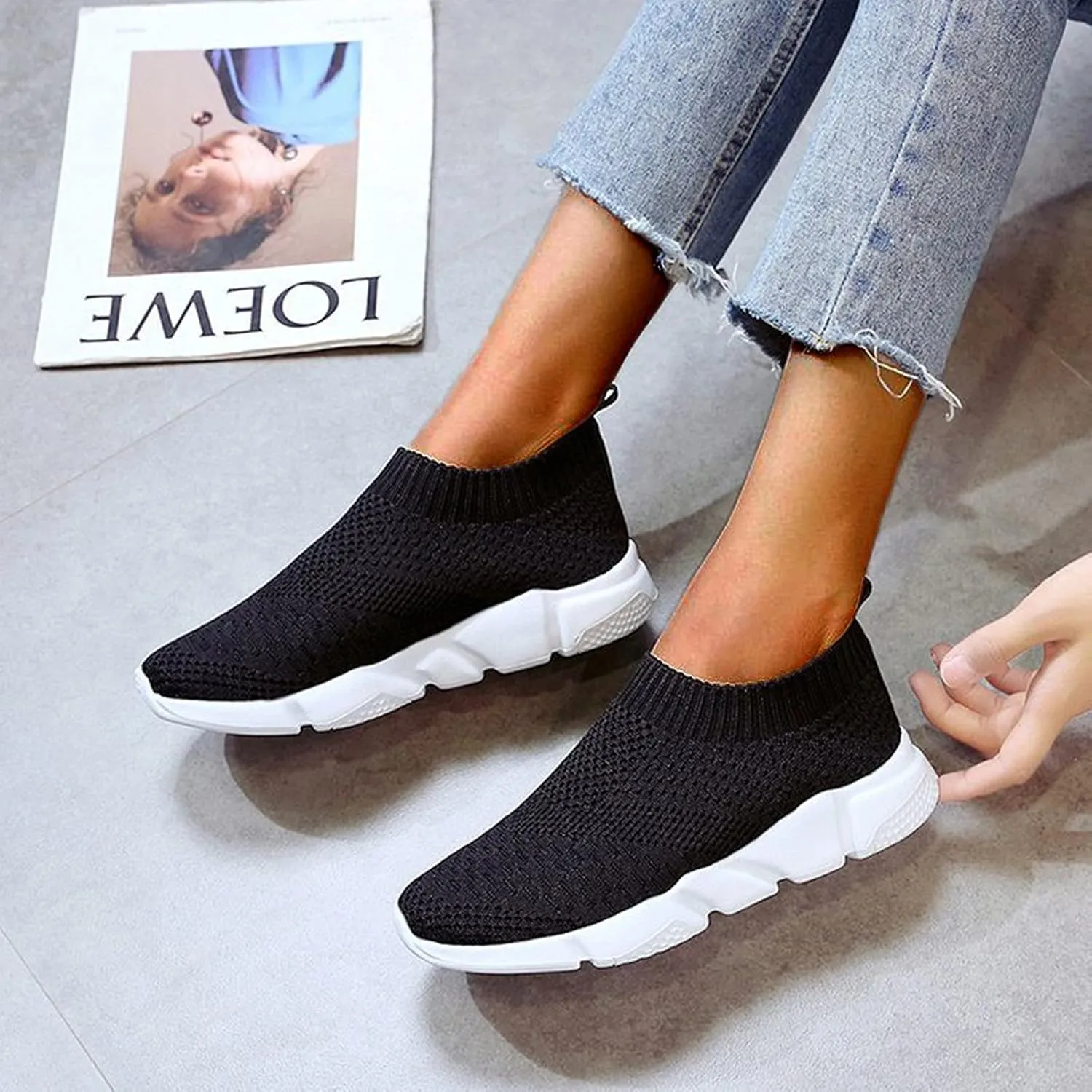 Wedge Heel Sneakers for Women Tenis Antideslizante para Mujer Negros Shoes for Women Sneakers Trendy Wide Bowling Shoes Women 8 Wide Womens Walking Sneakers with Arch Support Wide Width