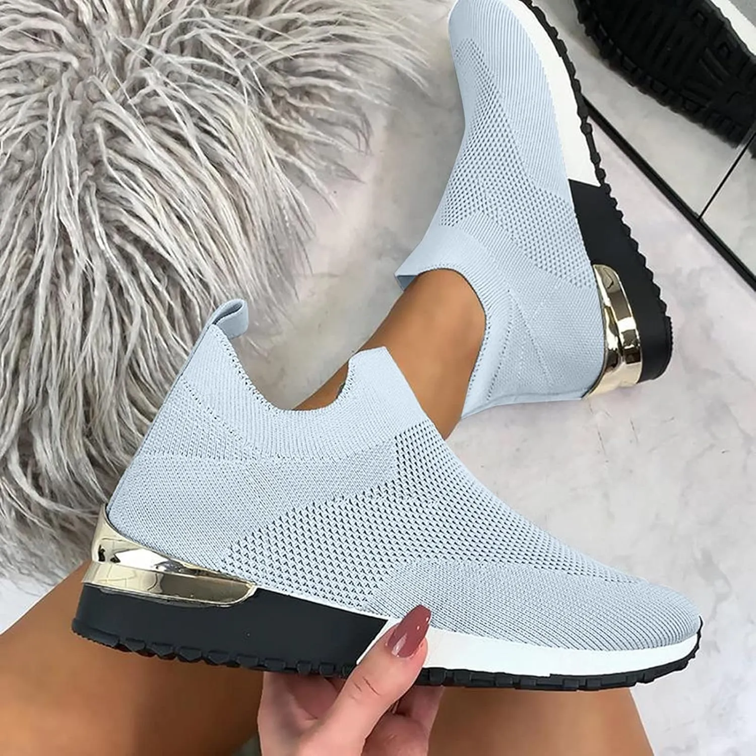 Wide Toe Box Casual Sneakers Women Walking Shoes Women Arch Support Slip On Gym Shoes for Women Wide Width Slip On Shoes Women Wide Toe Box Zapatos Negros De Tacon Bajo para Mujer