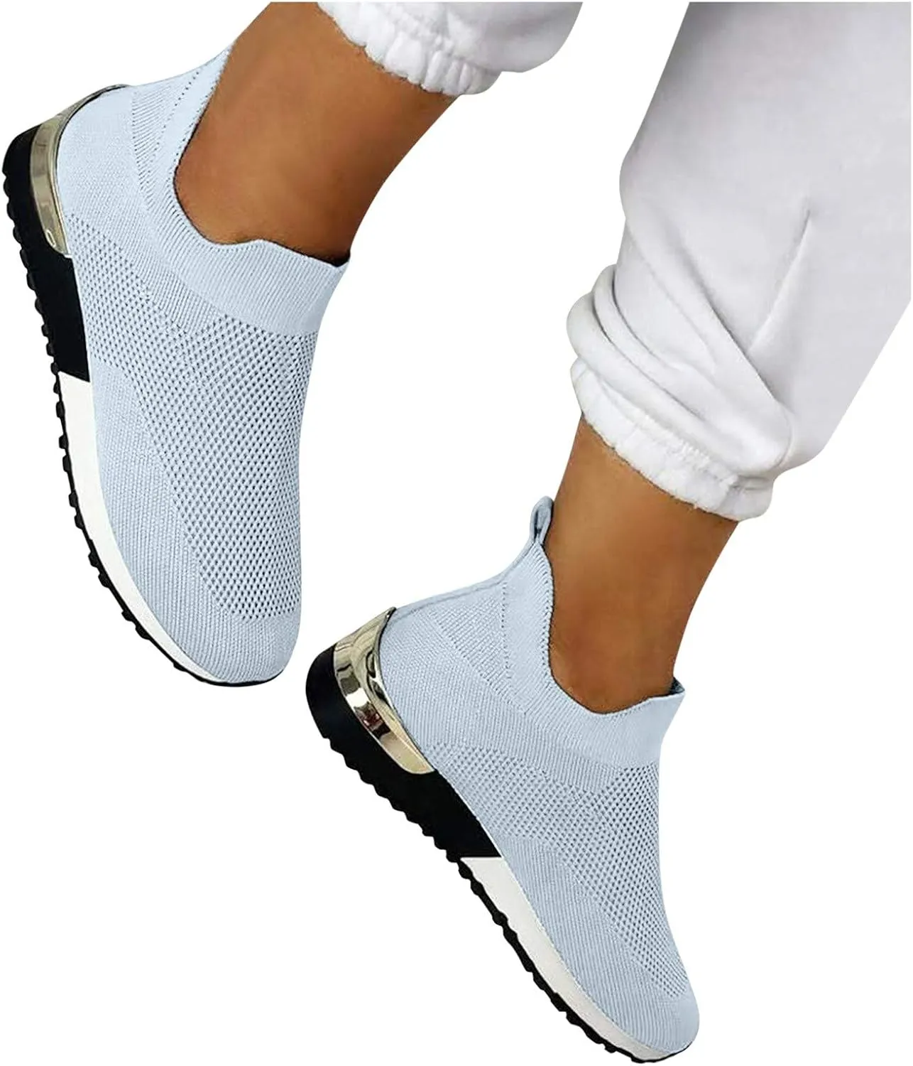 Wide Toe Box Casual Sneakers Women Walking Shoes Women Arch Support Slip On Gym Shoes for Women Wide Width Slip On Shoes Women Wide Toe Box Zapatos Negros De Tacon Bajo para Mujer