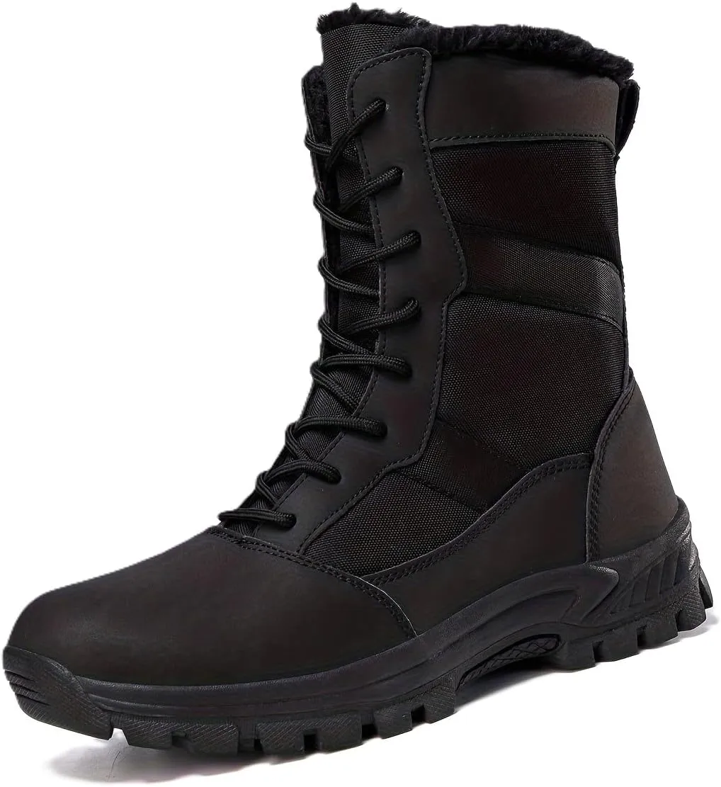 Winter Snow Boots, Men's Hiking Boots, Men's Tactical Boots, Outdoor Insulation Boots, Warm, Non-Slip, Durable