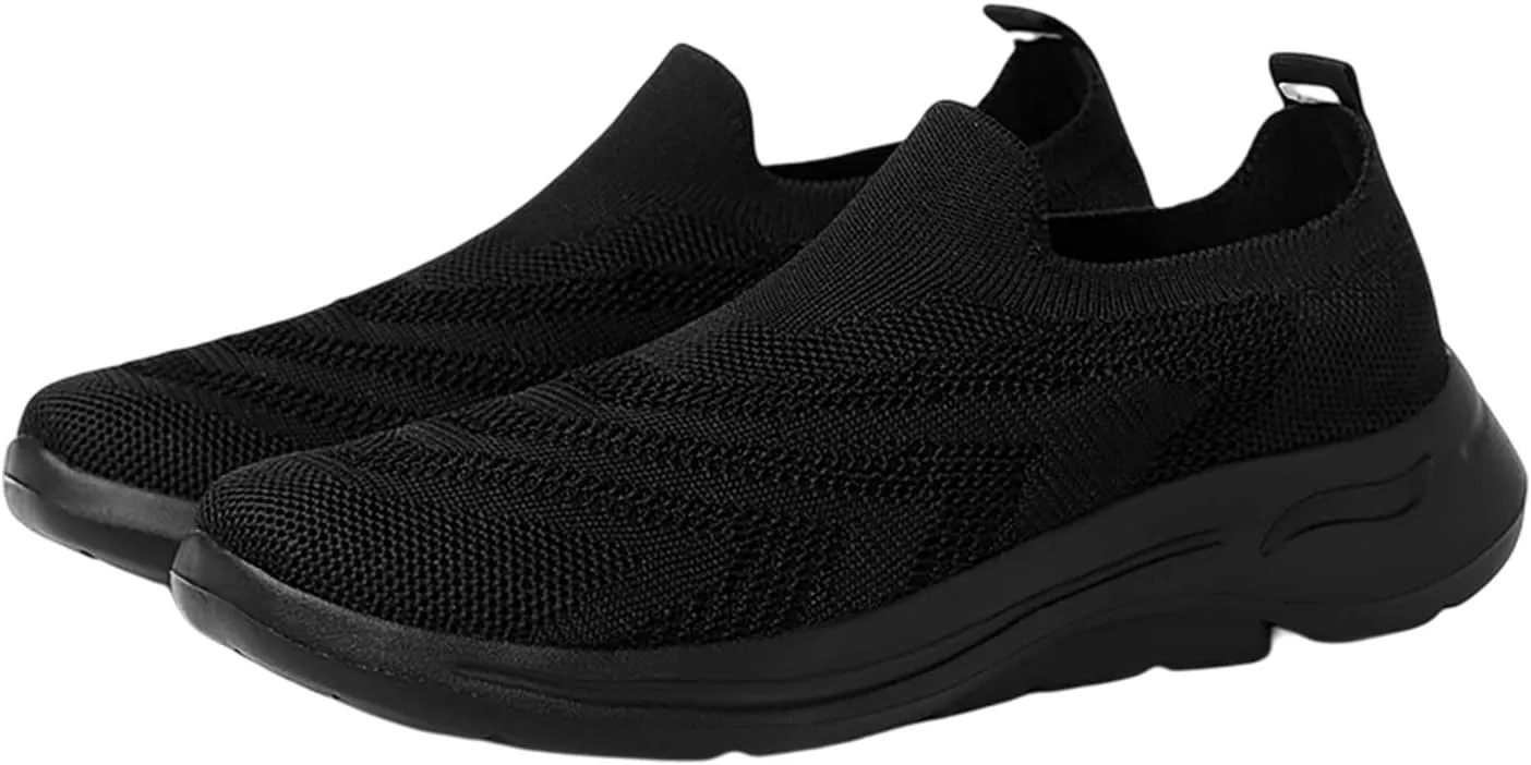 Women Slip Ons Sneakers Shoes Mesh Knit Size 8 Wide Non Slip Black Work Shoes for Women Womens Shoes Casual Fall Wedge Fall Wedge Sneakers for Women 2023 Walking Shoes Women Size 11.5 Wide Slip On