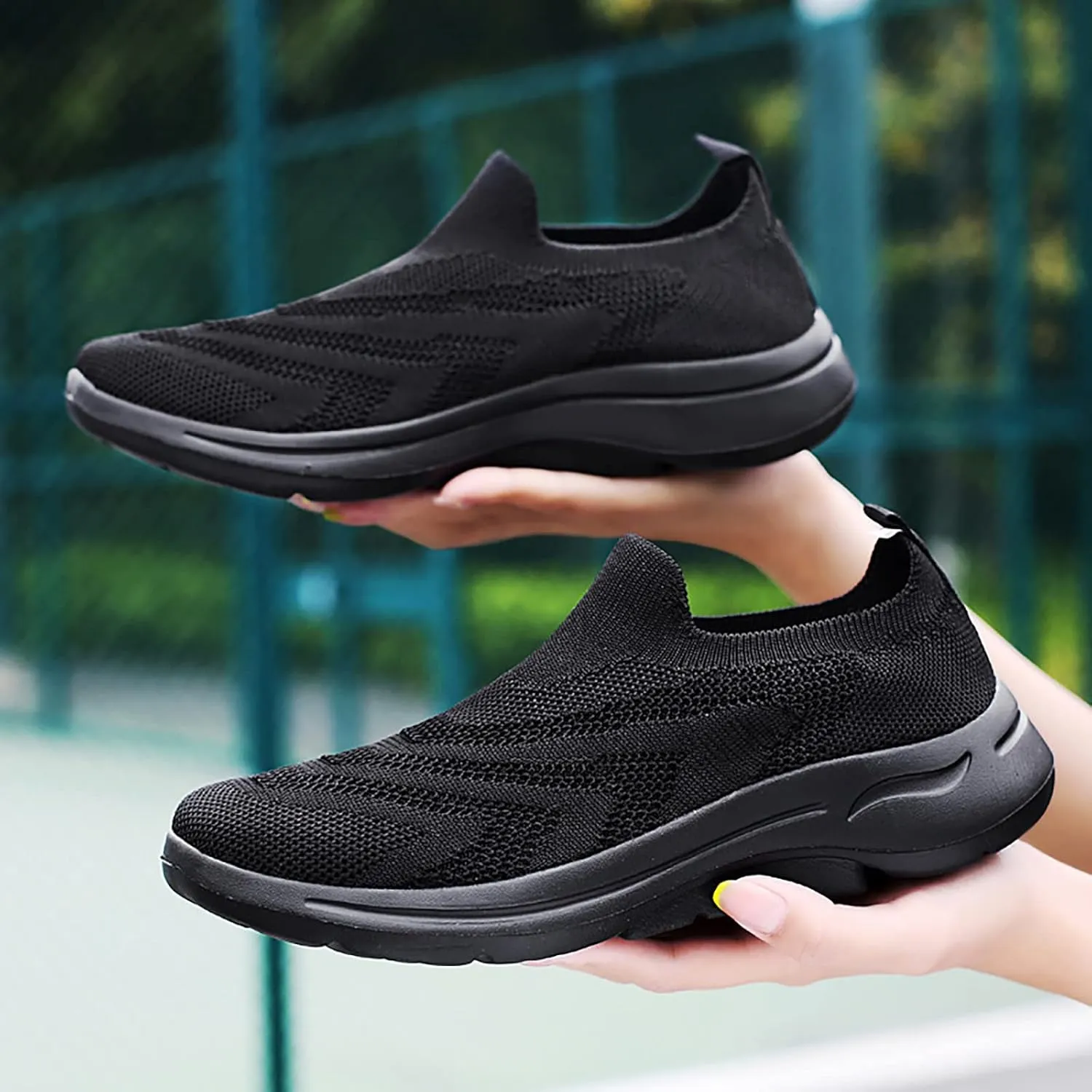 Women Slip Ons Sneakers Shoes Mesh Knit Size 8 Wide Non Slip Black Work Shoes for Women Womens Shoes Casual Fall Wedge Fall Wedge Sneakers for Women 2023 Walking Shoes Women Size 11.5 Wide Slip On