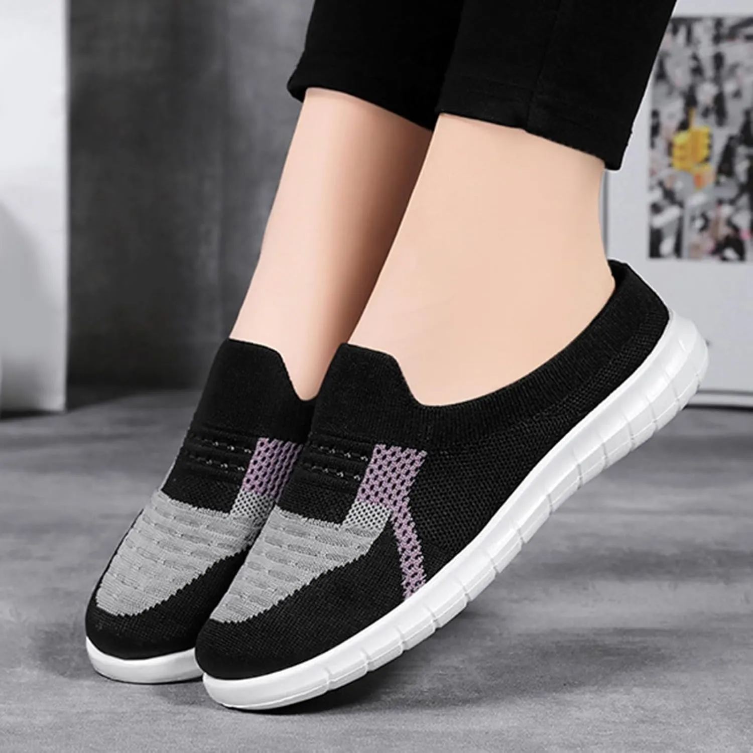 Women Spring New Breathable Fly Woven Casual Half Slippers Mother's Shoes Shallow Slippers Stylish Sandals
