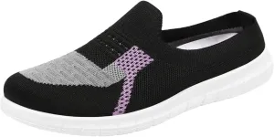 Women Spring New Breathable Fly Woven Casual Half Slippers Mother's Shoes Shallow Slippers Stylish Sandals