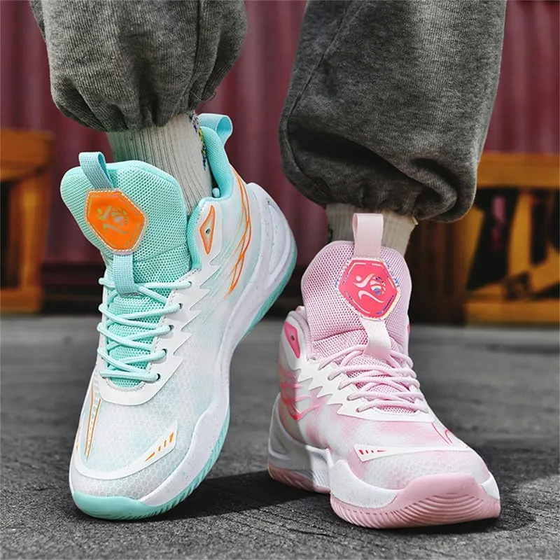 Womens Basketball Shoes for Men High Top Breathable Non Slip Unisex-Adult Outdoor Sneakers Youth Fashion Running Shoes