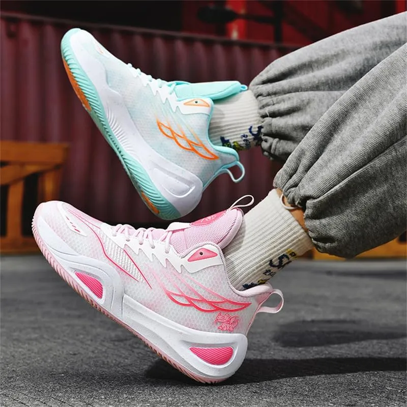 Womens Basketball Shoes for Men High Top Breathable Non Slip Unisex-Adult Outdoor Sneakers Youth Fashion Running Shoes
