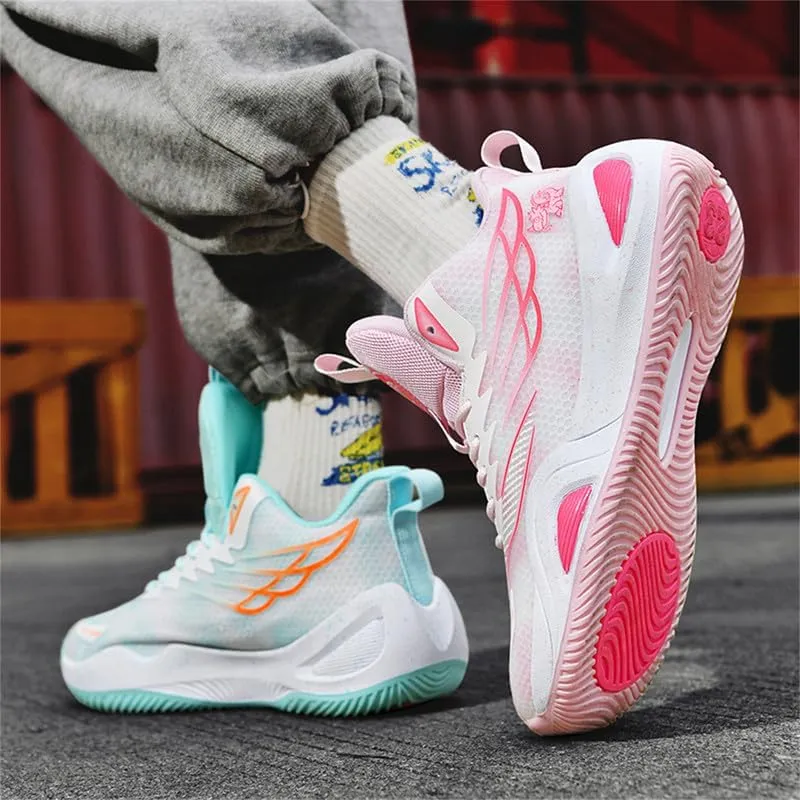 Womens Basketball Shoes for Men High Top Breathable Non Slip Unisex-Adult Outdoor Sneakers Youth Fashion Running Shoes