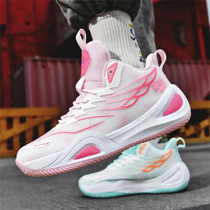 Womens Basketball Shoes for Men High Top Breathable Non Slip Unisex-Adult Outdoor Sneakers Youth Fashion Running Shoes