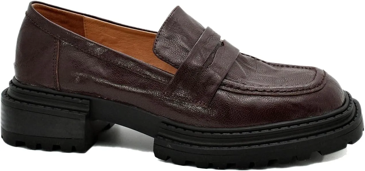 Women's Classic Chunky Heel Penny Loafers