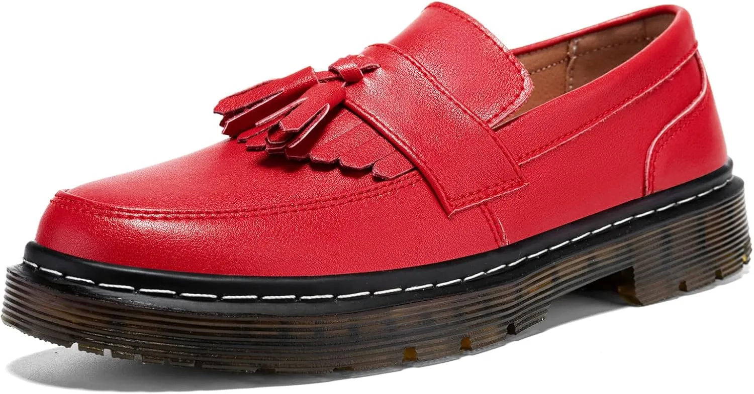 Women's Classic Penny Loafer Platform Chunky Heel Loafer for Women Comfortable Womens Business Casual Shoes