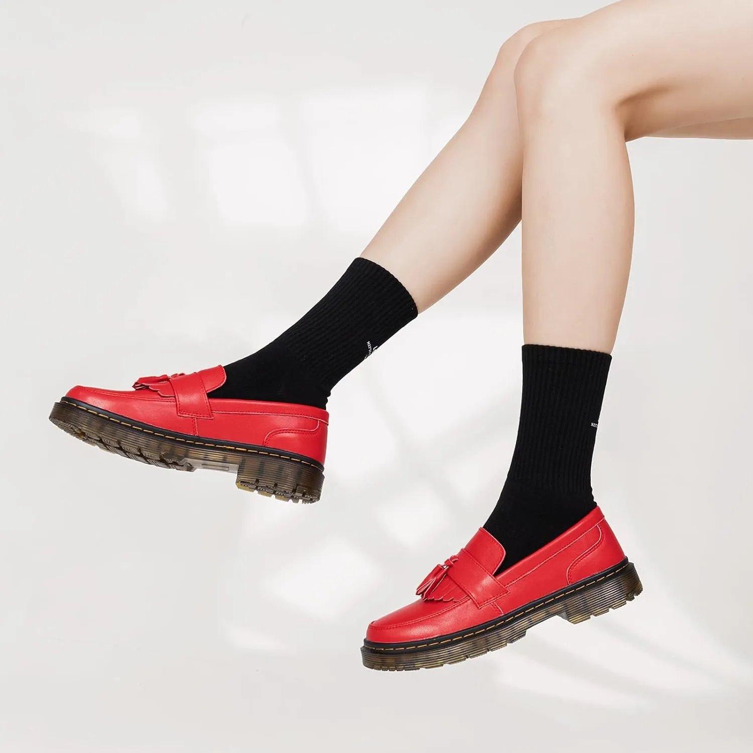 Women's Classic Penny Loafer Platform Chunky Heel Loafer for Women Comfortable Womens Business Casual Shoes