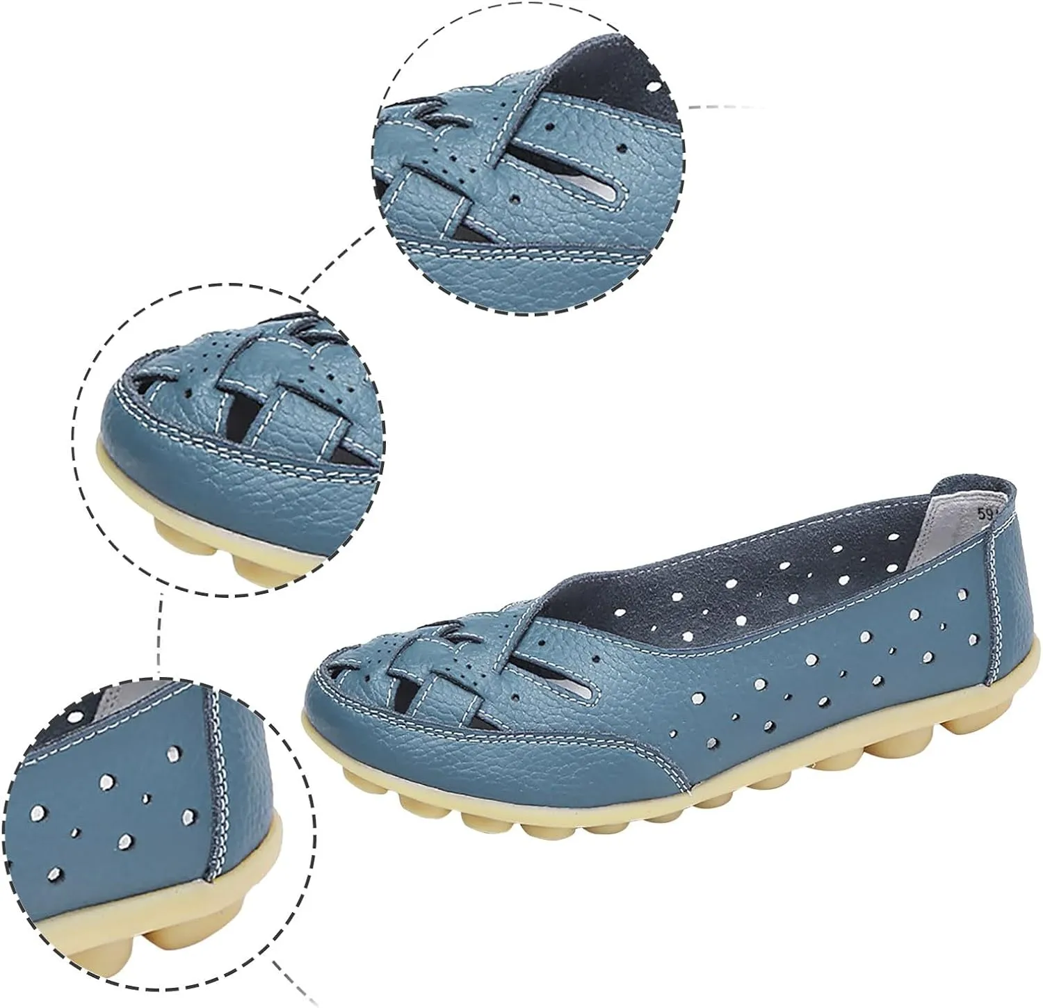 Women's Comfortable Loafers Retro Ladies Moccasins Driving Mocs Comfort Slip-On Fashion Boat Shoes Classic Flats