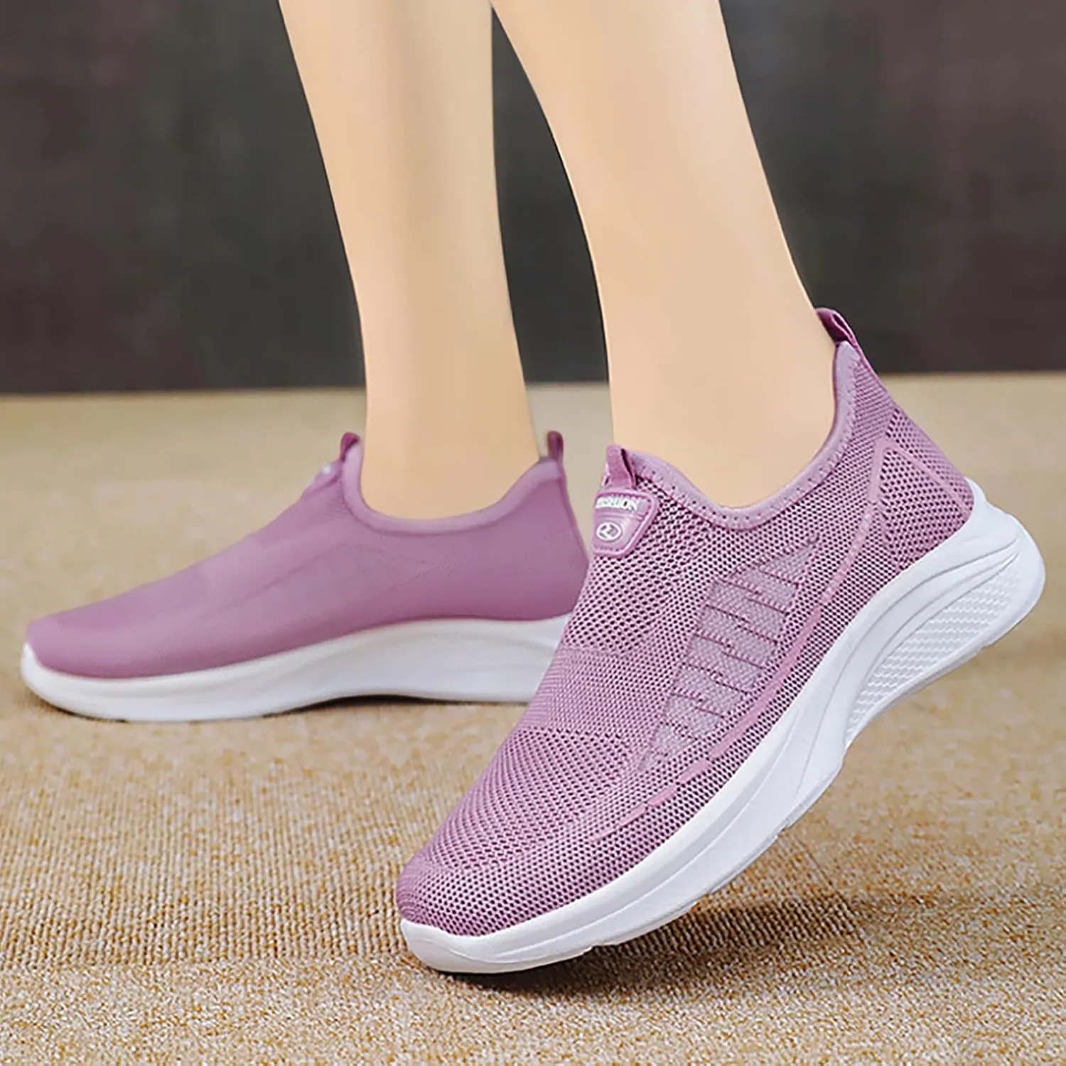 Womens Fashion Sneakers Size 10.5 Women's Wide Width Athletic Walking Shoes Womens Running Sneakers Wide Womens Walking Shoes Slip On Sneakers Pull On Sneakers Womens All Black