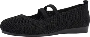 Women's Lightweight Walking Tennis Shoes Knitting Flat Casual Dress Shoes Comfort Ballerina Walking Shoes